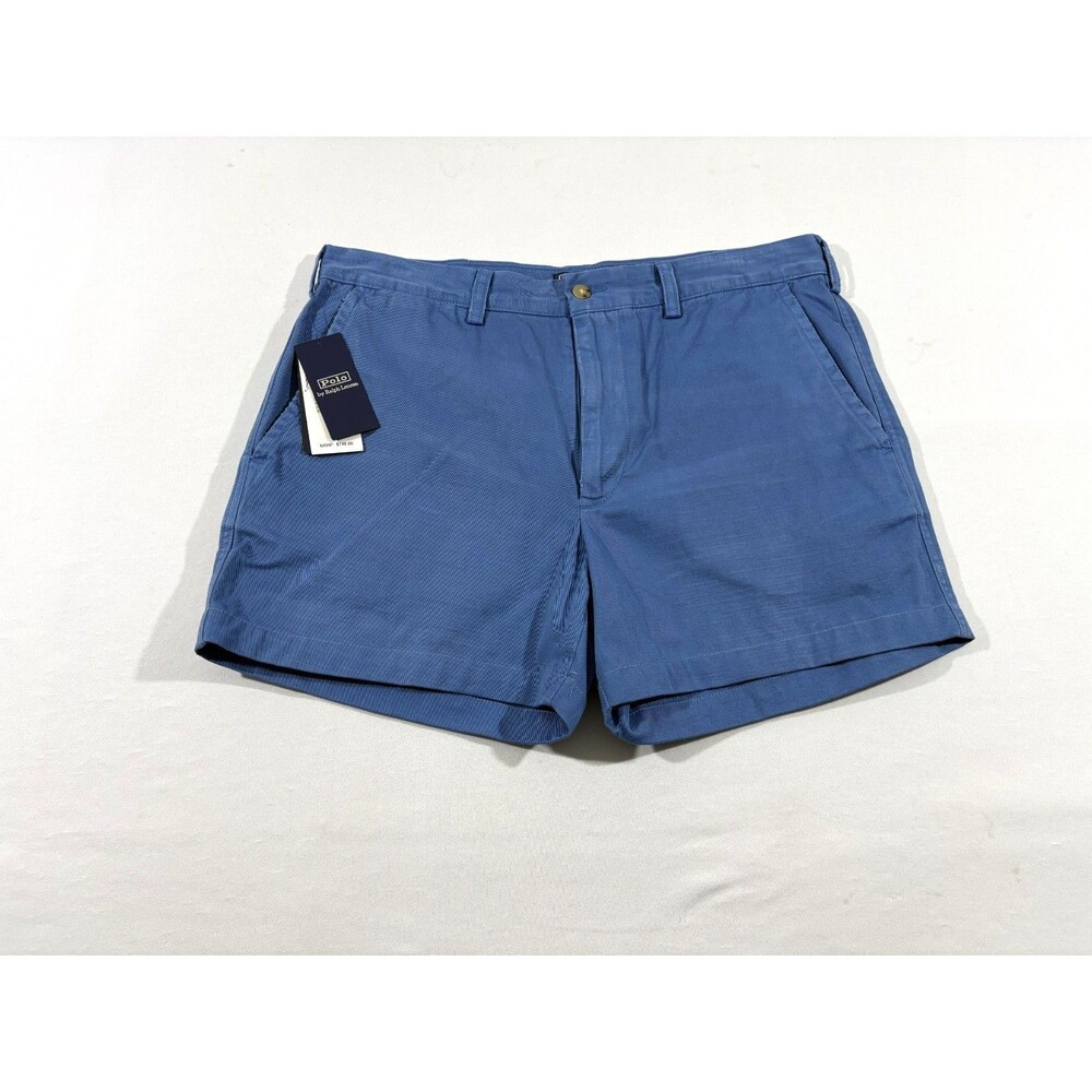 Polo Ralph Lauren Mens Cotton Blue Salinger Chino Shorts Straight Fit Sz 34 New